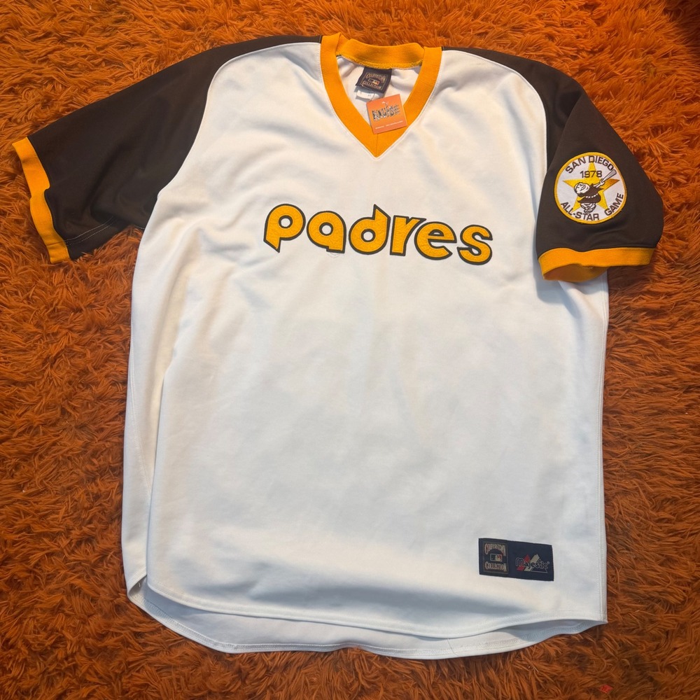 Majestic San Diego Padres 1978 All Star Game Cooperstown Jersey Mens XL White